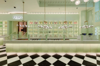 Prada Opens a Coffee Shop! Prada's Classic Mint Green Theme Presented to Perfection!