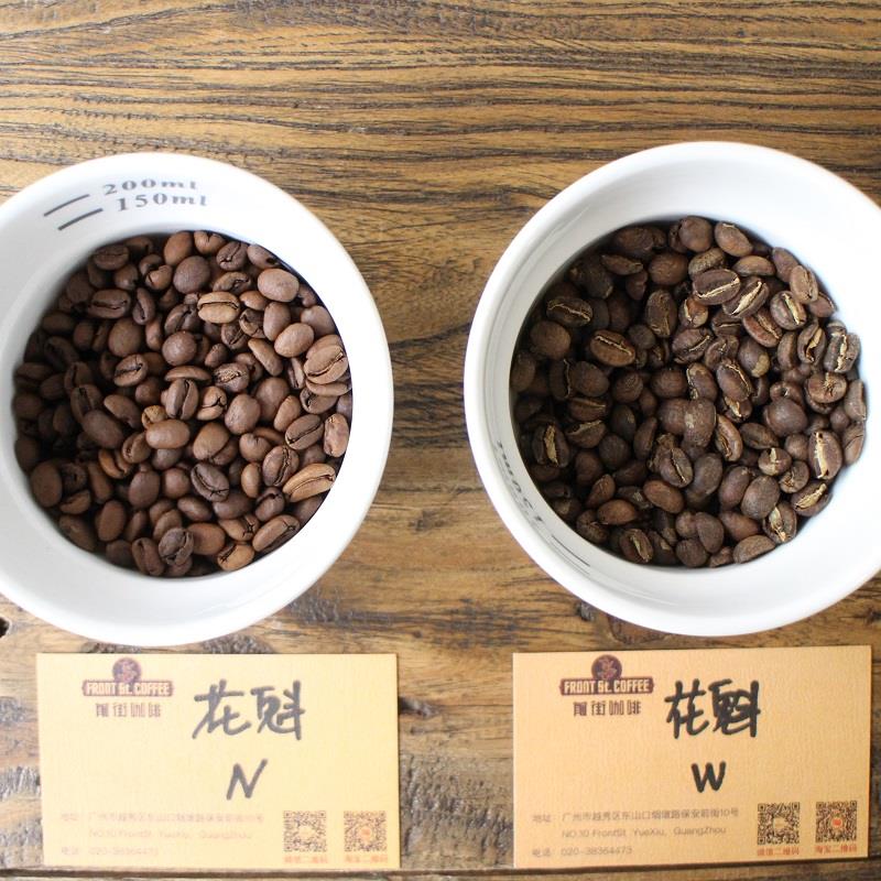 Comparison of green coffee beans
