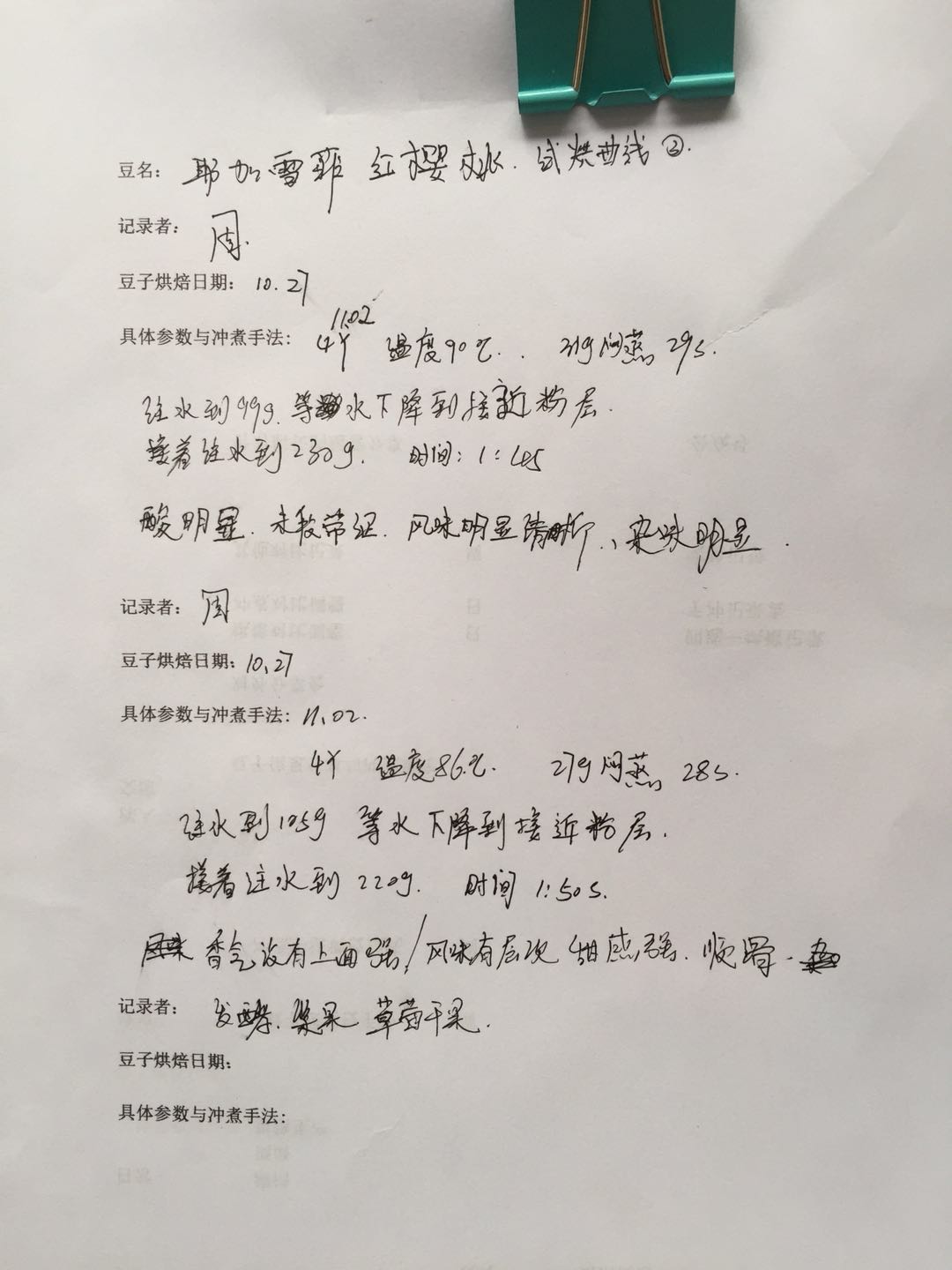 Pour-over brewing process