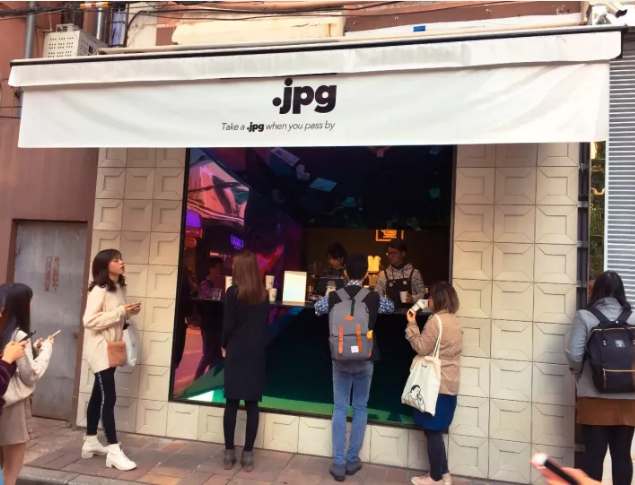 Takeout coffee shop counter with minimalist design