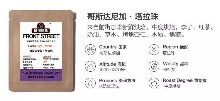 Coffee bean label example