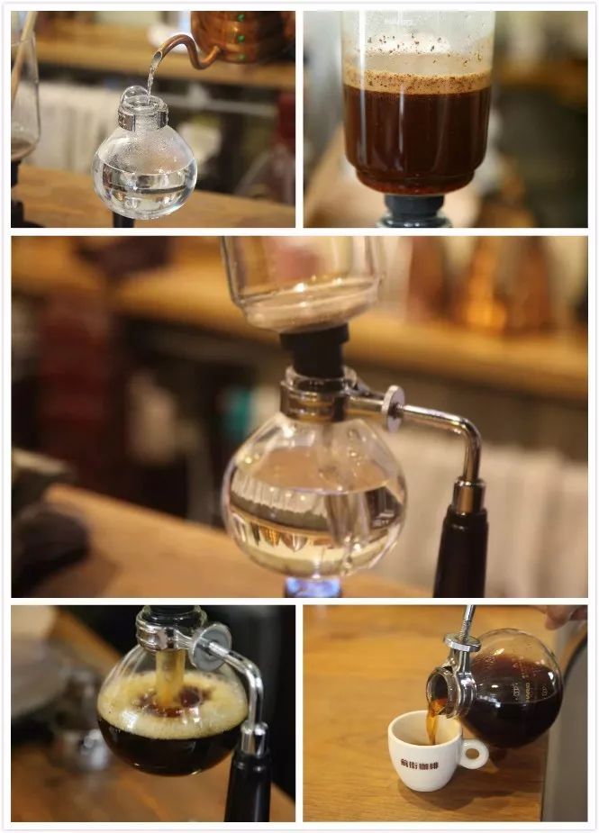 Siphon coffee brewing demonstration