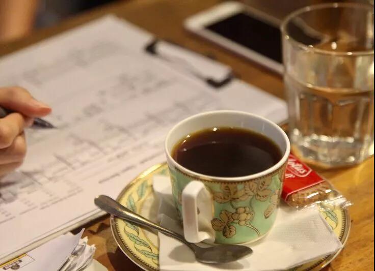 Finished coffee in cup