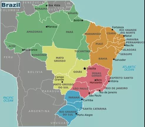 Brazil coffee growing regions