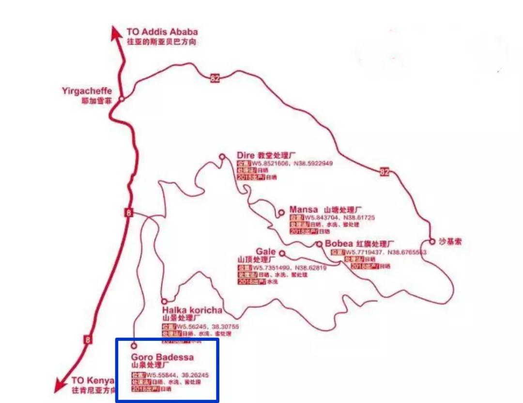 Coffee processing facilities in Hambella region