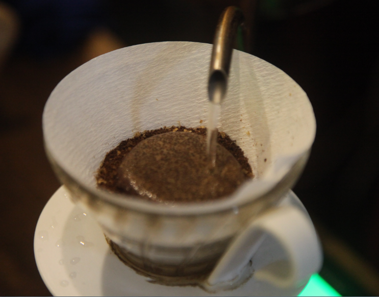 Pour-over technique demonstration