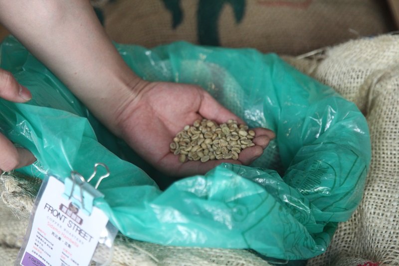 Mold growth on coffee beans