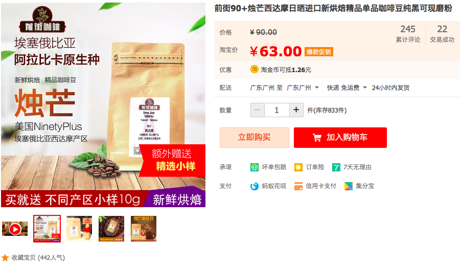 90+ Candela Coffee Beans