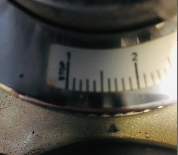 Espresso shot at grind 1.6