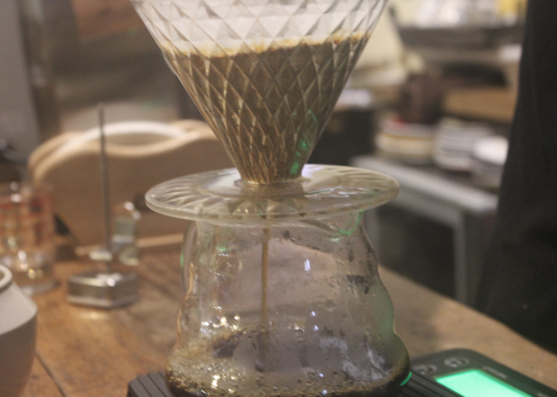 Diamond dripper brewing setup