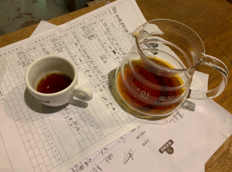 Pour-over brewing setup