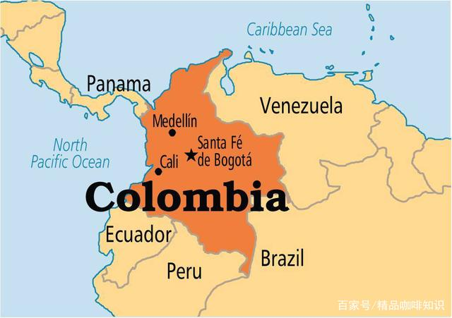 Colombia Coffee Zone Map