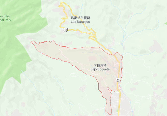 Boquete region landscape and coffee plantation