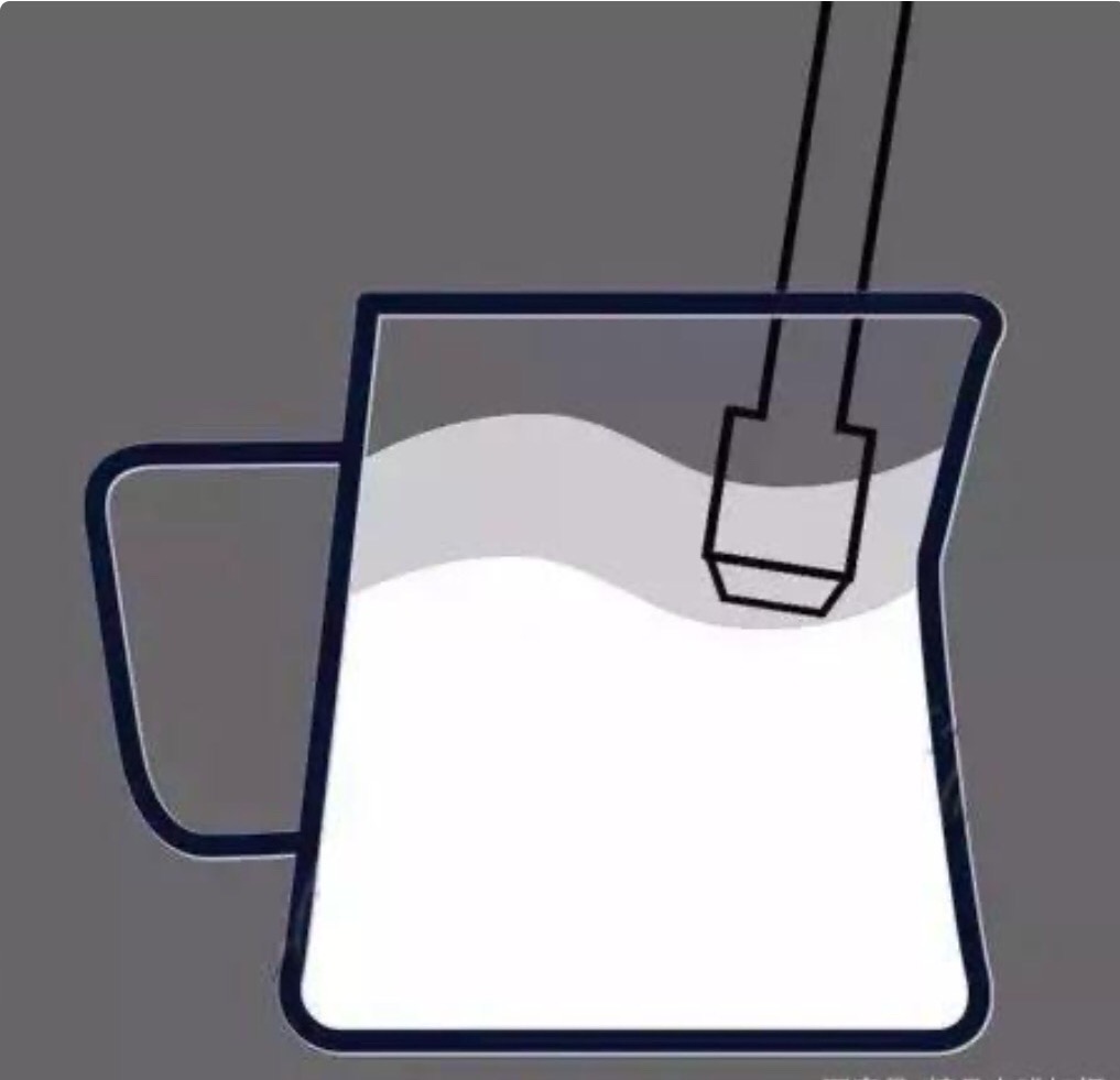 Steam wand positioning for perfect microfoam