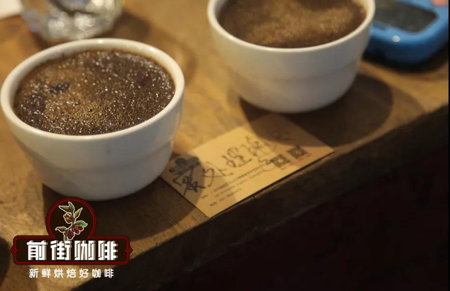 Coffee cupping setup with cups and spoons