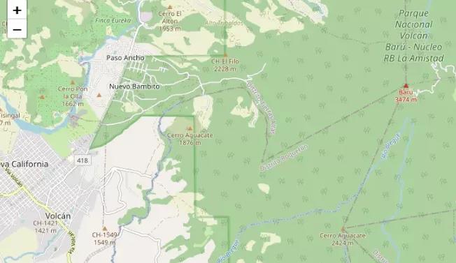 Volcan coffee region landscape