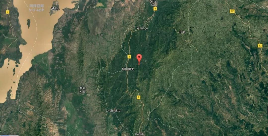 Yirgacheffe Coffee Region Map