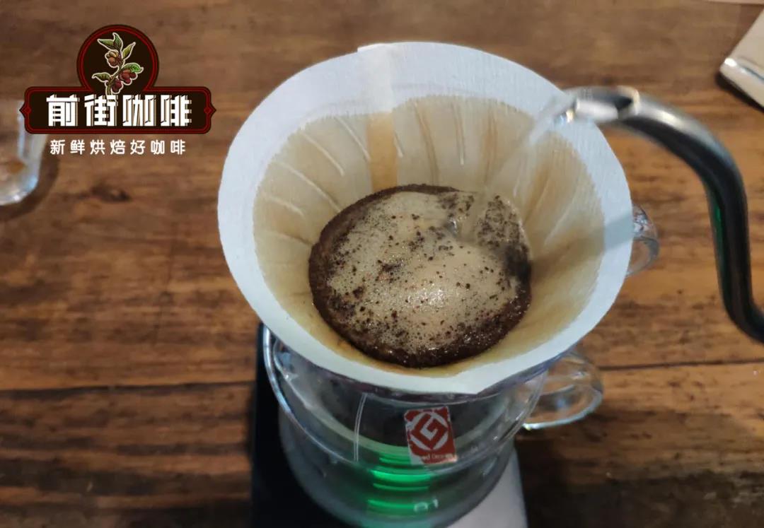 Pouring water over coffee grounds in V60