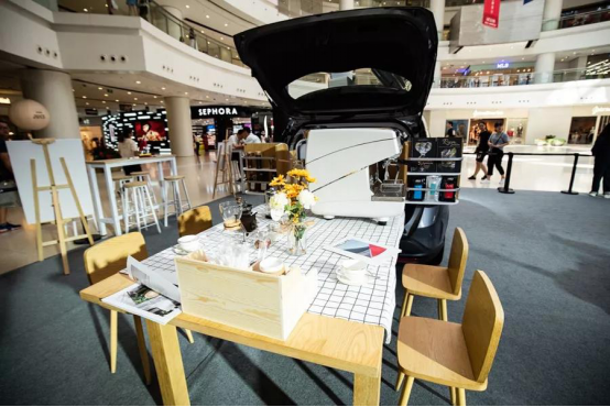 Another view of Chevrolet's mobile coffee shop