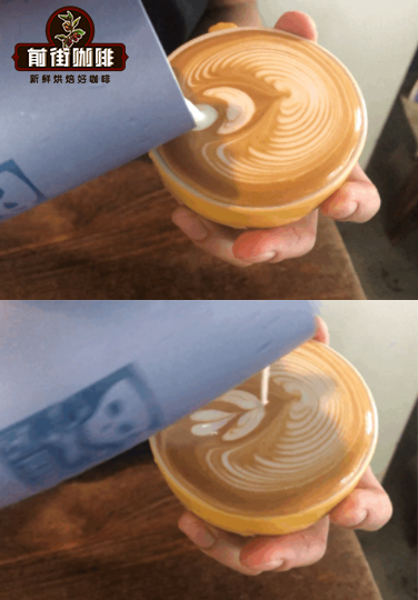 Completed textured tulip latte art