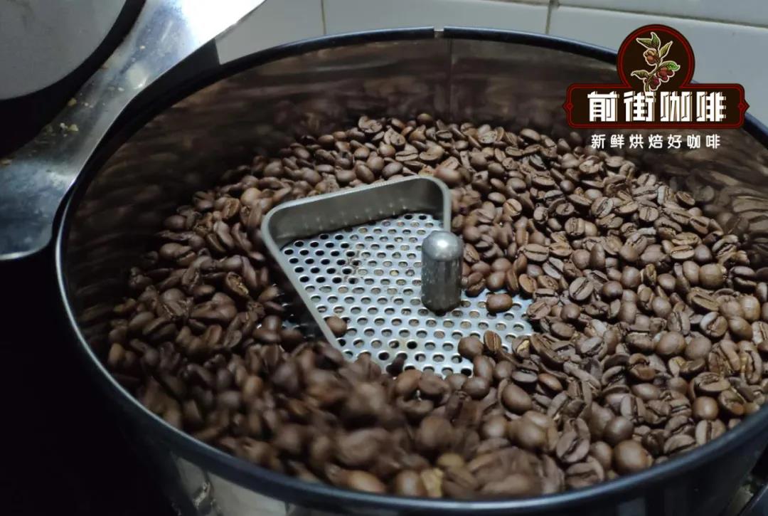 Coffee roasting process showing bean color changes