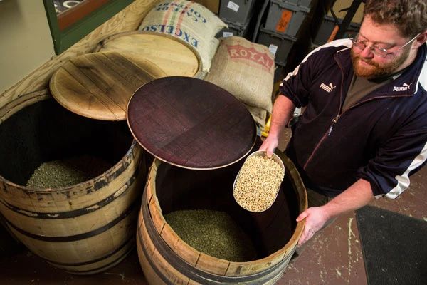 Washed rum barrel fermentation process