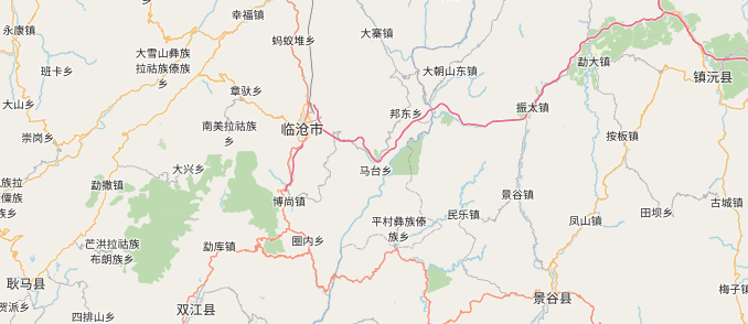 Lincang coffee region map