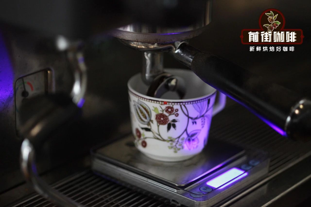 Espresso being weighed on a scale