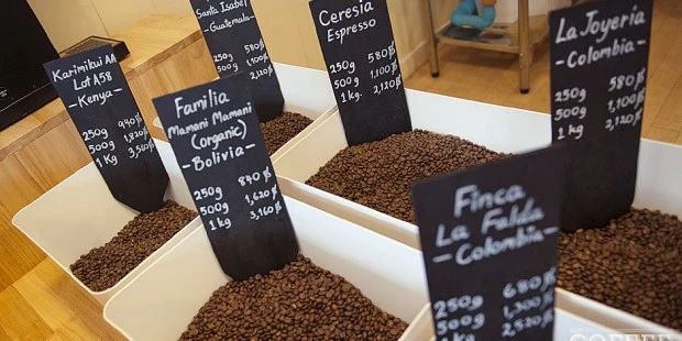 Coffee beans from different origins showing traceability in third wave coffee