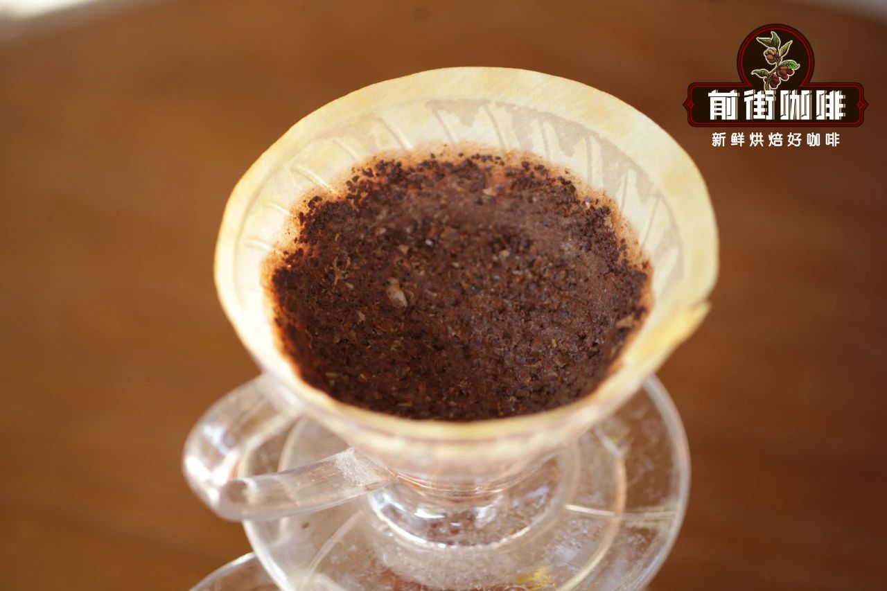 Coffee grounds after brewing Panama washed Geisha