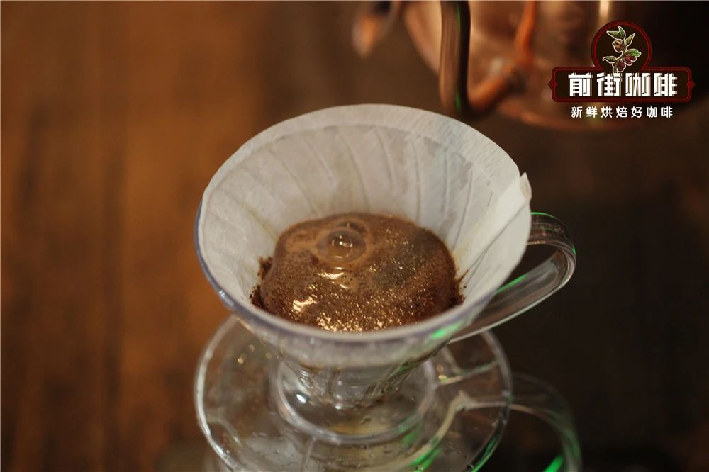 Blooming process of unrested medium-dark roast coffee beans