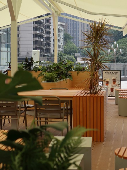 Seesaw Coffee Chongqing store flower house design