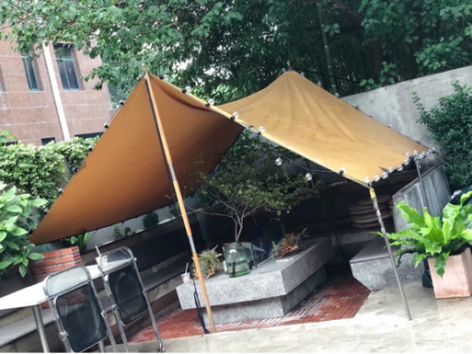 Interior of the camping tent