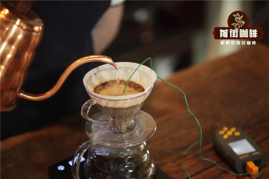 Grounds temperature changes during brewing