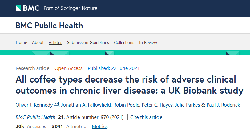Research showing additional health benefits of coffee consumption