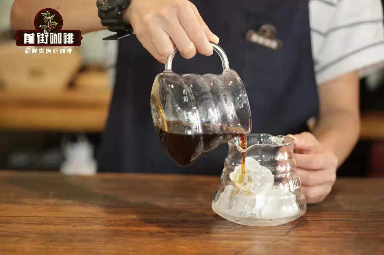 Iced pour-over brewing demonstration