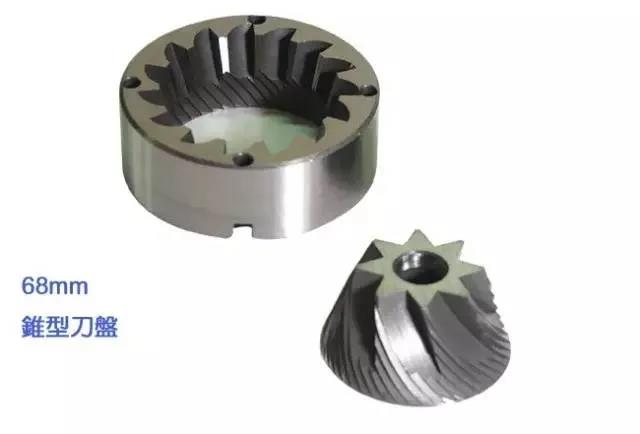 Conical burr diagram