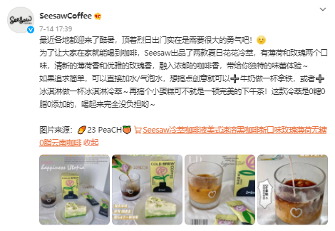 Rose and mint flavored cold brew coffee concentrates