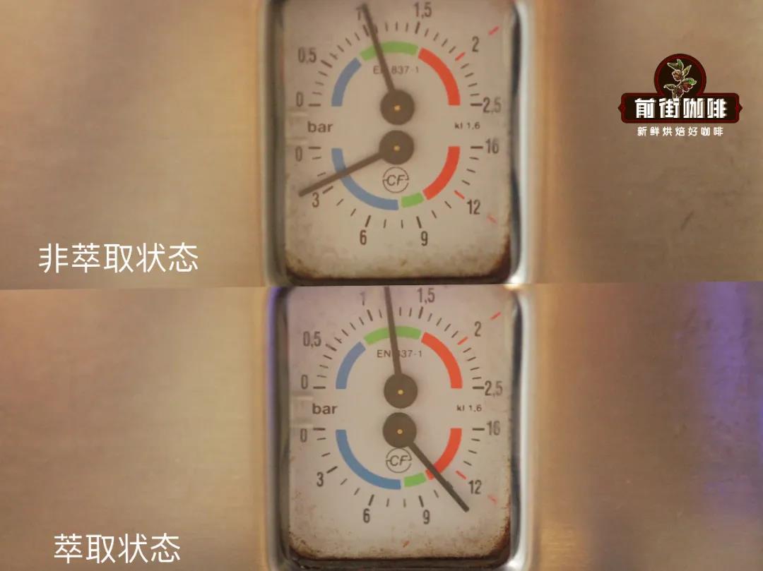 Espresso machine pressure gauge