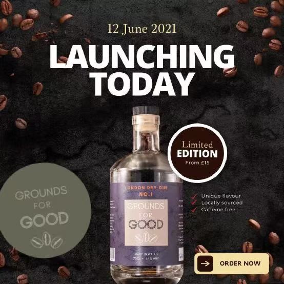 Coffee ground gin by Grounds for Good
