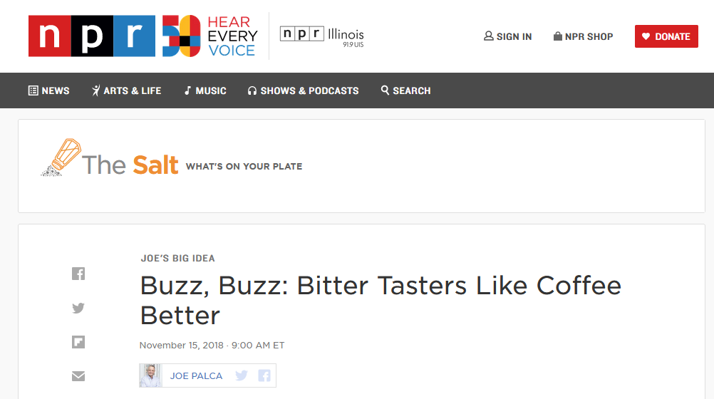 Scientific data visualization showing coffee consumption patterns