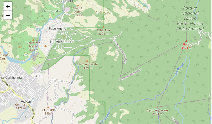 Volcan Coffee Region Map