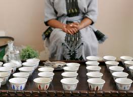 Traditional Ethiopian coffee ceremony setup