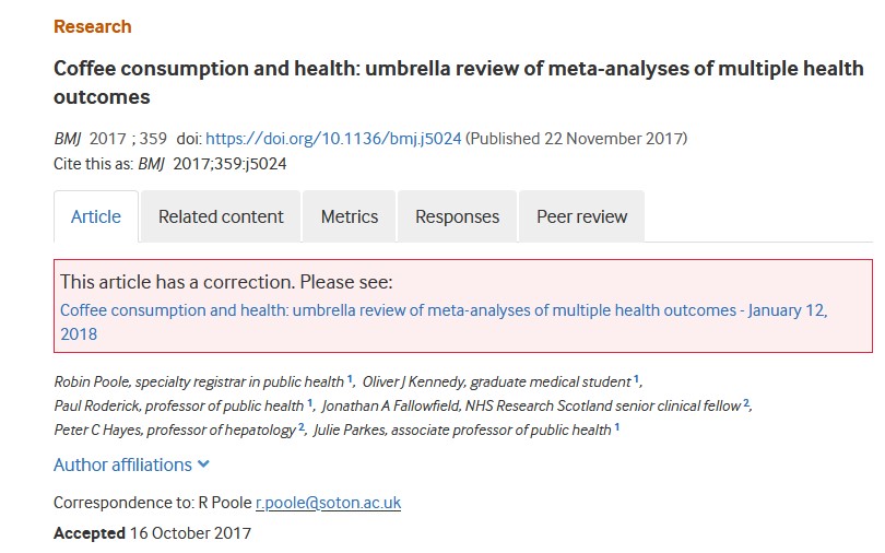 Coffee health benefits