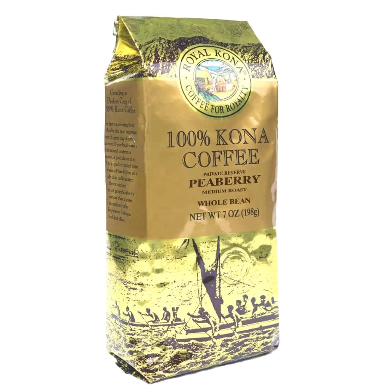 Hawaiian Coffee Company – Peaberry Whole Bean Royal Kona