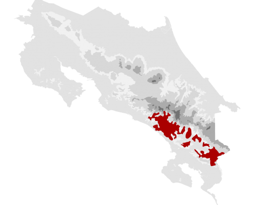 Map of Costa Rica's coffee regions