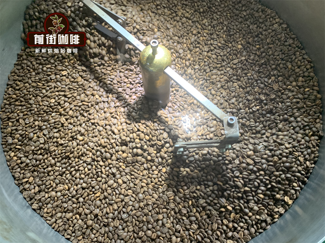 Coffee beans showing different roasting levels