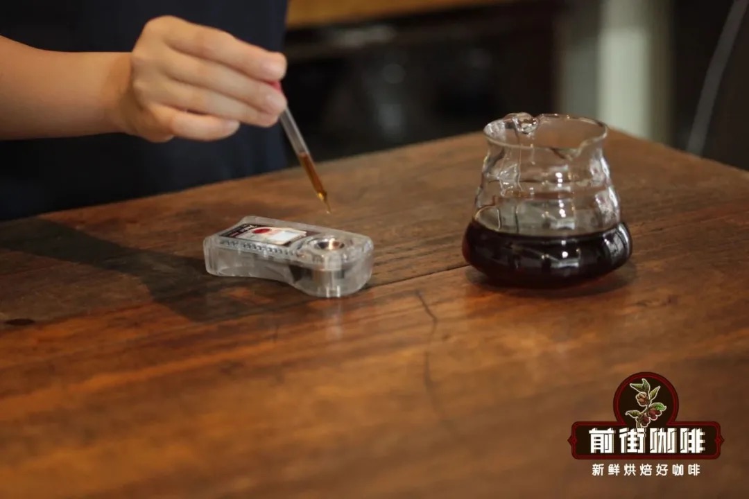 Coffee refractometer measuring device