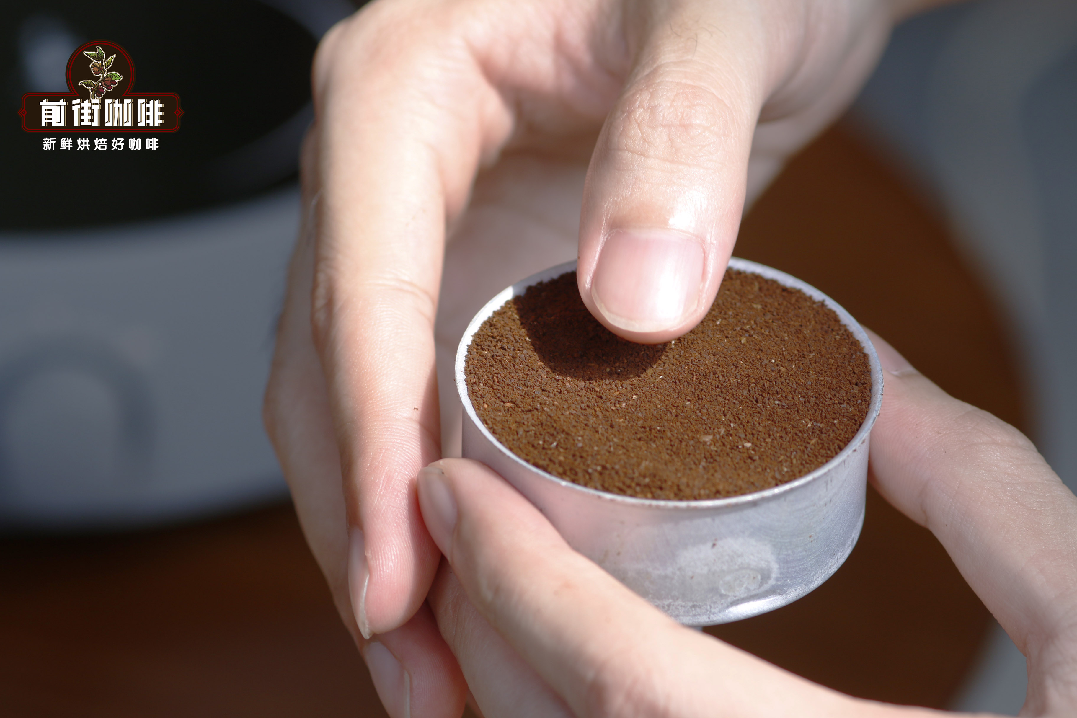 Leveling coffee grounds in Moka pot filter basket