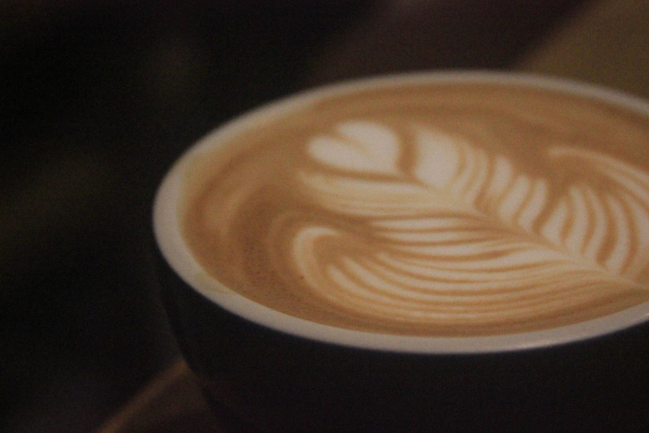 Heart-shaped latte art